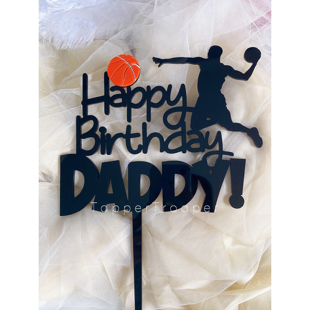 CUSTOM CAKE TOPPER / HIASAN KUE / TOPPER KUE BIRTHDAY | TEMA BASKET