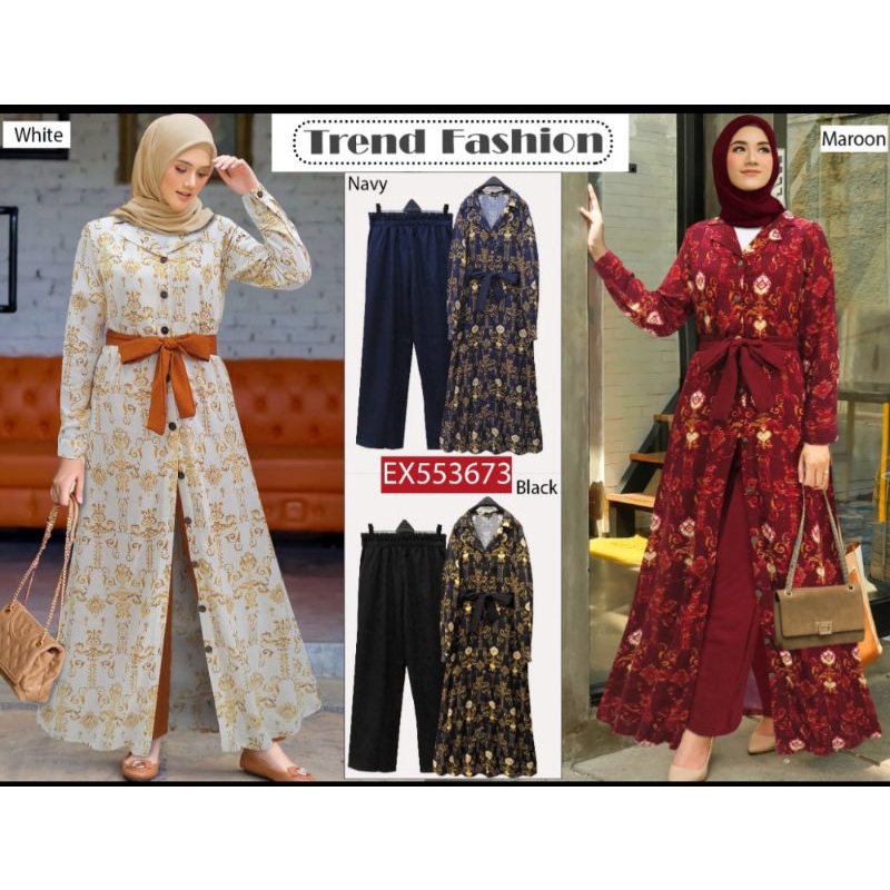 EXTU Gamis Sultan Rayon Premium Busui Kancing Fit to XL