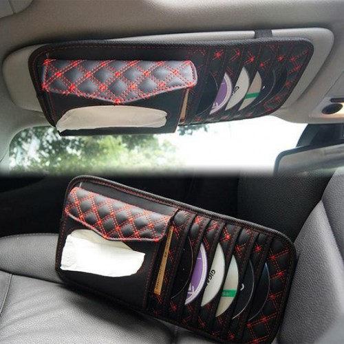 Kotak Holder Tempat Tissue Tisu Kecil Sun Visor Tempat CD Mobil