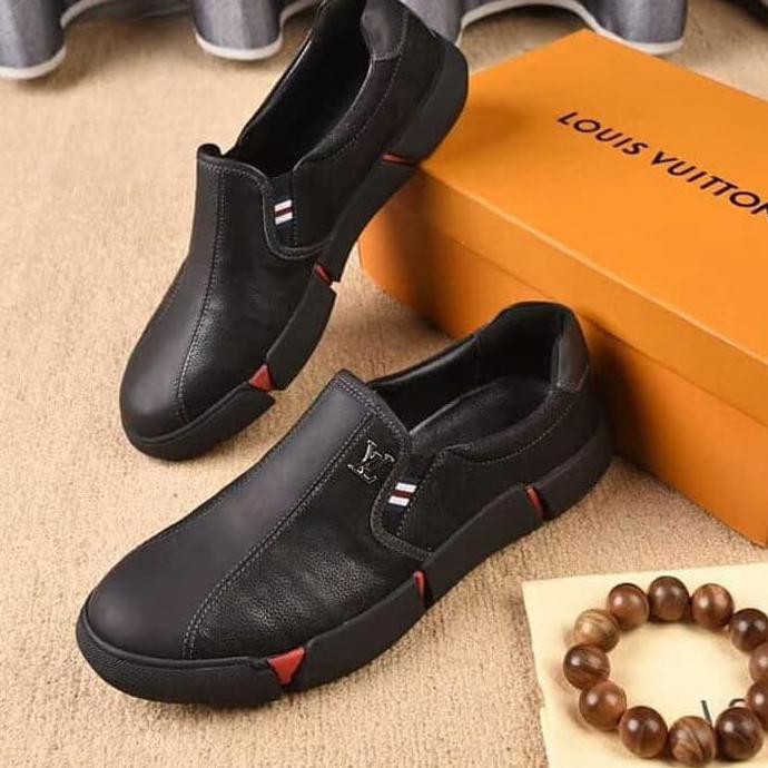 promo sepatu lv mirror slip on terbaru