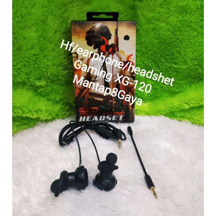 (MAO) Earphone Gaming For Mobile Legend PUBG/ Headset Mobile Gaming Mic XG-120 (MAO)