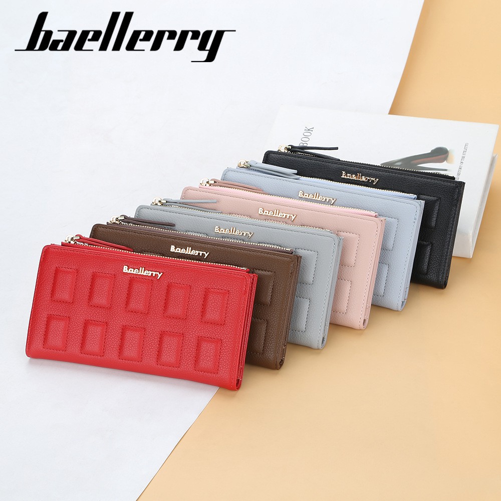 BAELLERRY N1882 Dompet Wanita Panjang Bahan Kulit PU Leather Premium WATCHKITE WKOS