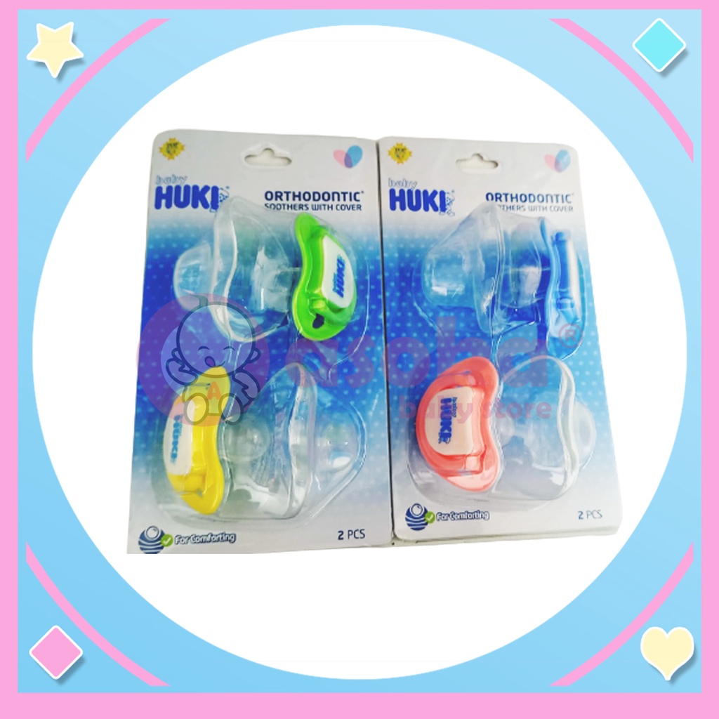 HUKI Empeng Deluxe Orthodontic Soother with Cover 2pcs CI0162 ASOKA