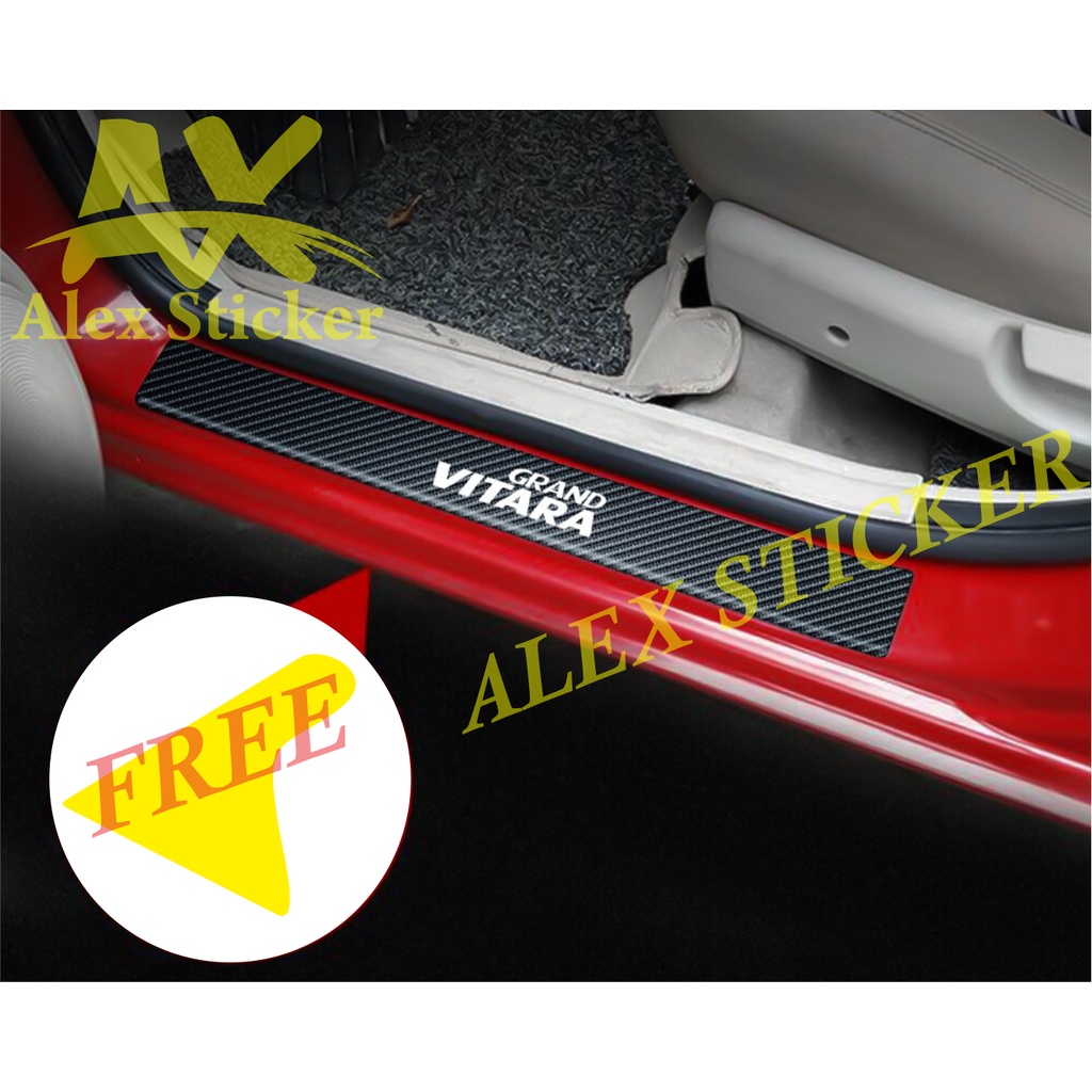 4 pecs stiker carbon 3D stiker pengaman stiker mobil suzuki all mobil suzuki vitara swift karimun ba