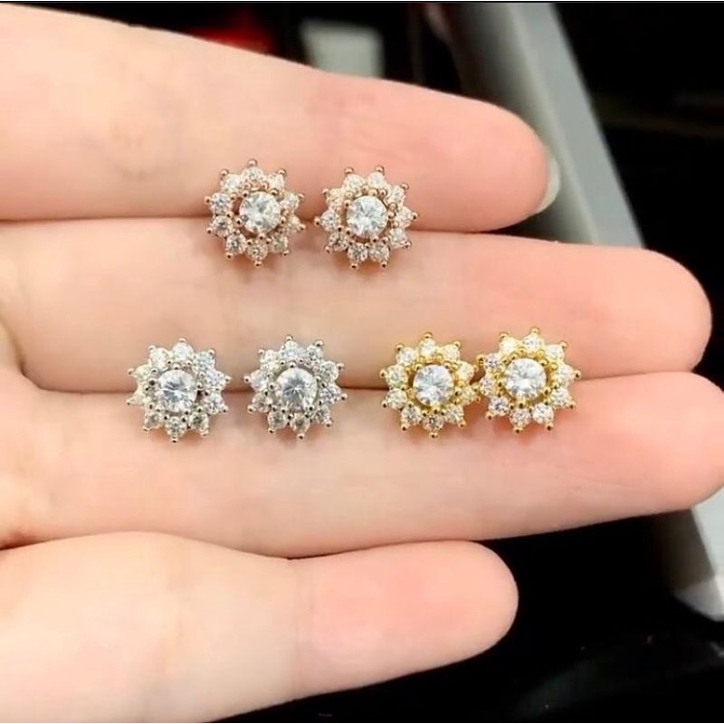 Anting titanium mewah like diamond, tidak berkarat,awet,