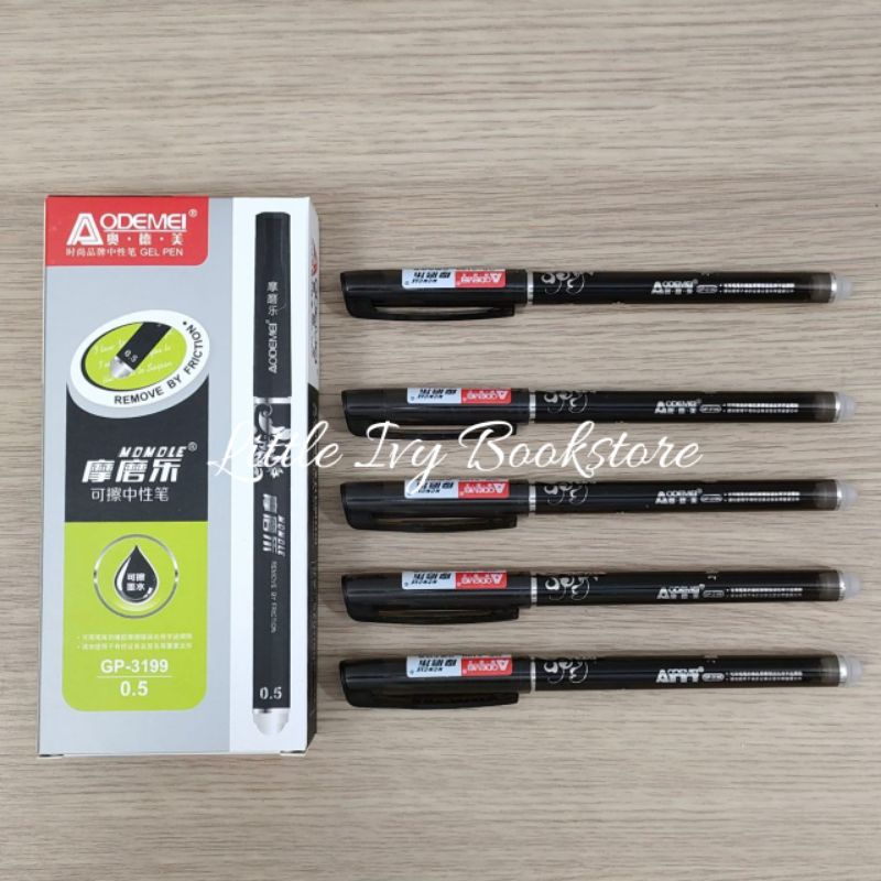 Pulpen/Pen Gel Erasable Aodemei/Odemei 0.5mm GP-3199 bisa di hapus/Refill GR-402. Alat Tulis Kantor 