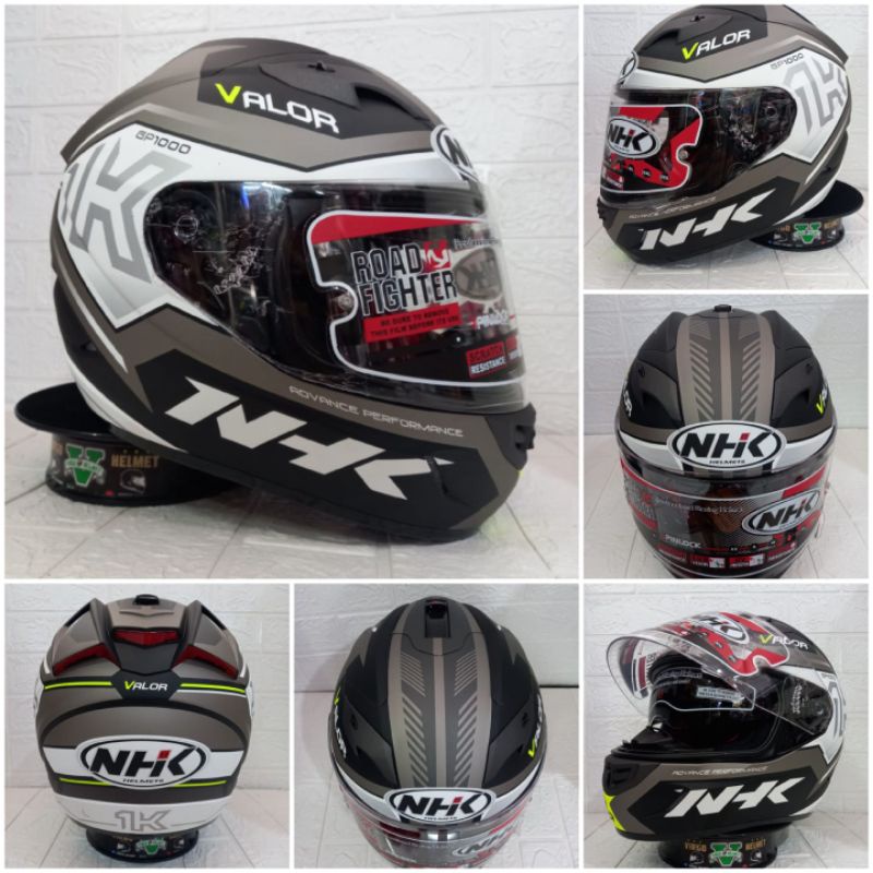 HELM NHK GP1000 MOTIF VALOR BLACK SILVER