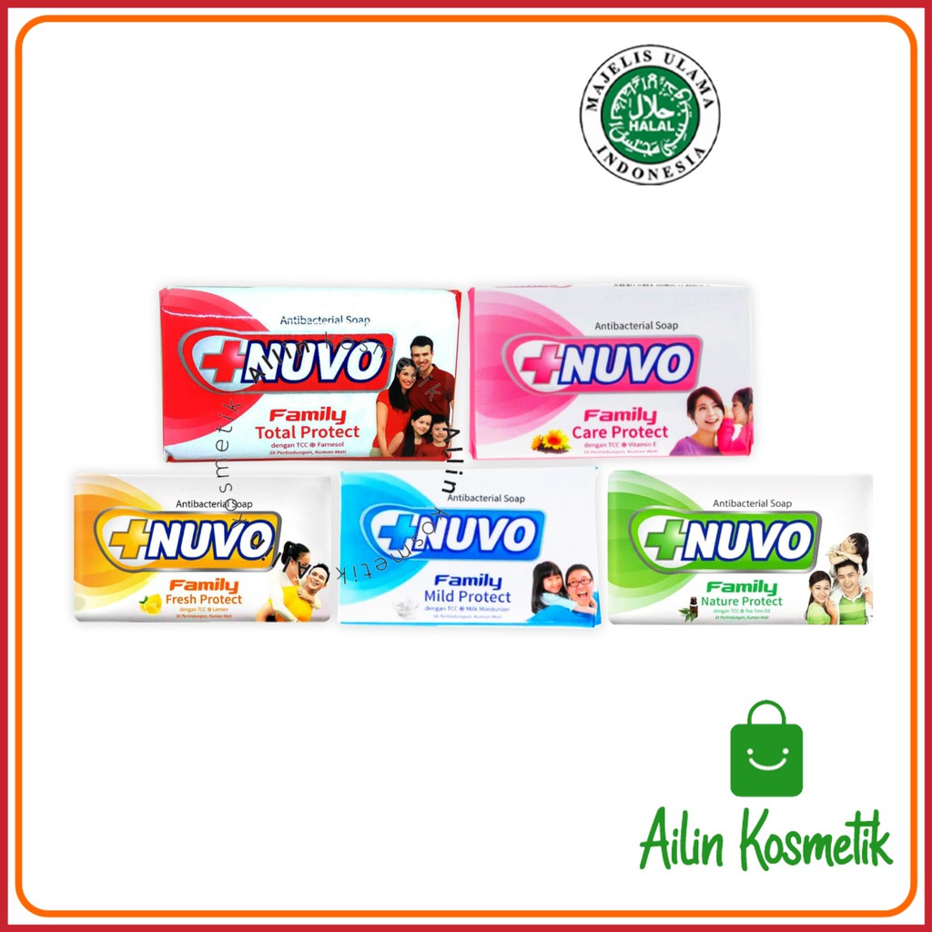 NUVO Sabun Batang | Sabun Mandi Bar Soap Sabun Anti Bakteri by AILIN