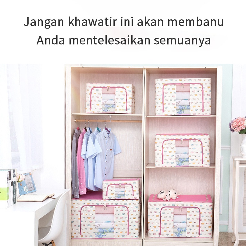 22L/72L/100L Tempat baju / tempat penyimpanan baju/ tempat baju lipat/tas baju/storage box 100 liter/Box lipat baju/box pakaian kotak penyimpanan/box serbaguna kotak penyimpanan