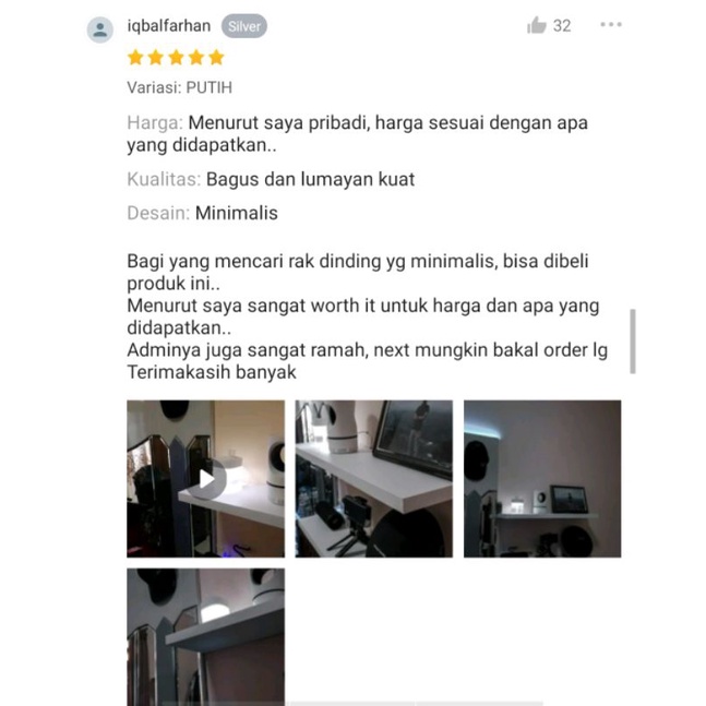 rak ambalan dinding minimalis 80cm x 20cm buku kayu tempel kosmetik kamar mandi serbaguna dapur