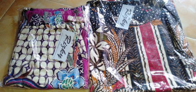 Cod Tunik Dress Batik/top Motif Tenun/atasan Etnik Katun Strech Ory Merk Rizky Size S M L Xl