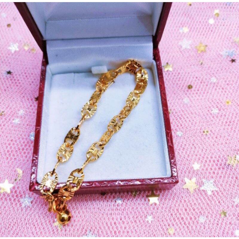 Gelang tangan pecahkopi rosegold fashion wanita bahan Titanium original anti luntur