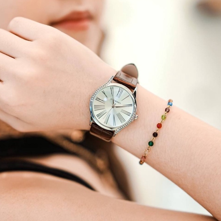 JT 8125 PLUS JAM TANGAN JIMSHONEY WANITA KULIT JH