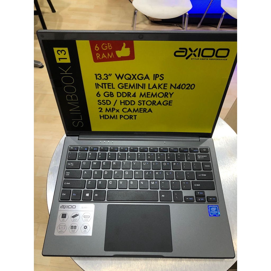 AXIOO SLIMBOOK 13 S1 Intel Celeron  N4020 6GB 128SSD 13.3inch QHD DOS