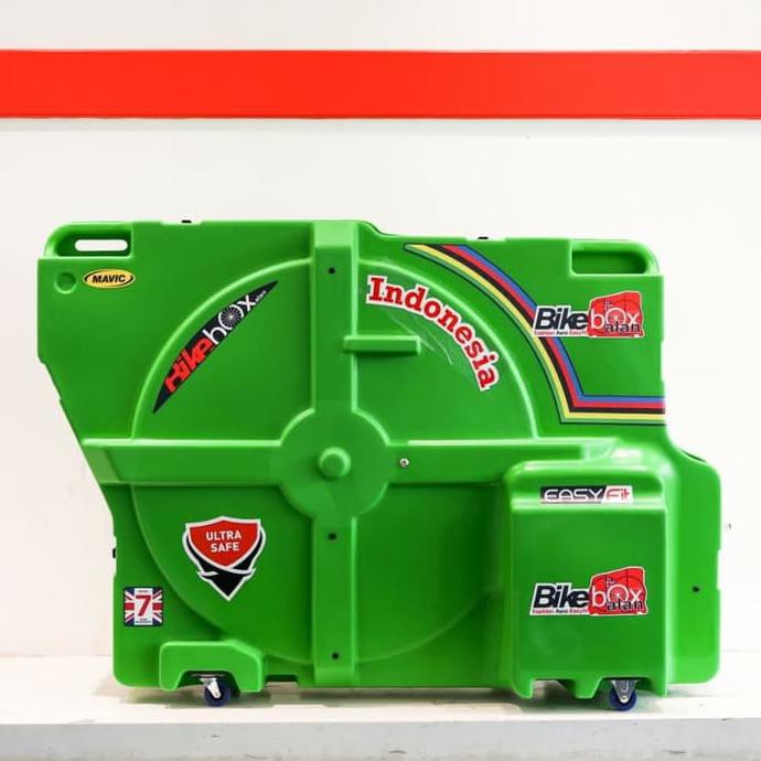 Bike Box Alan Aero Easy Fit Roadbike & Mtb Hardcase Green - Hitam