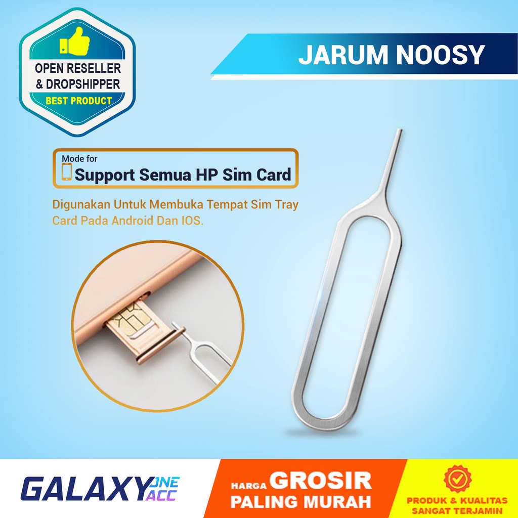 MURAH Jarum Sim Card / Pembuka kartu Mini Simcard / Micro Simcard Brand Noosy MURAH untuk HP samsung / oppo / vivo / xiaomi / realme / iphone / infinity / luna