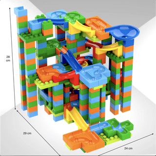 Toko Mainan  ALFA Track Maze Toy Bricks Marble Run 388pcs 