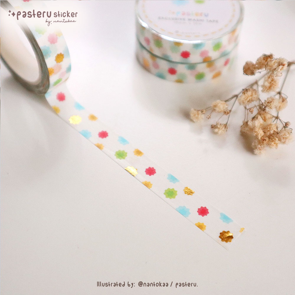 

Konpeito Candy Gold Foiled Washi Tape | Pasteru Planner Journal Sticker