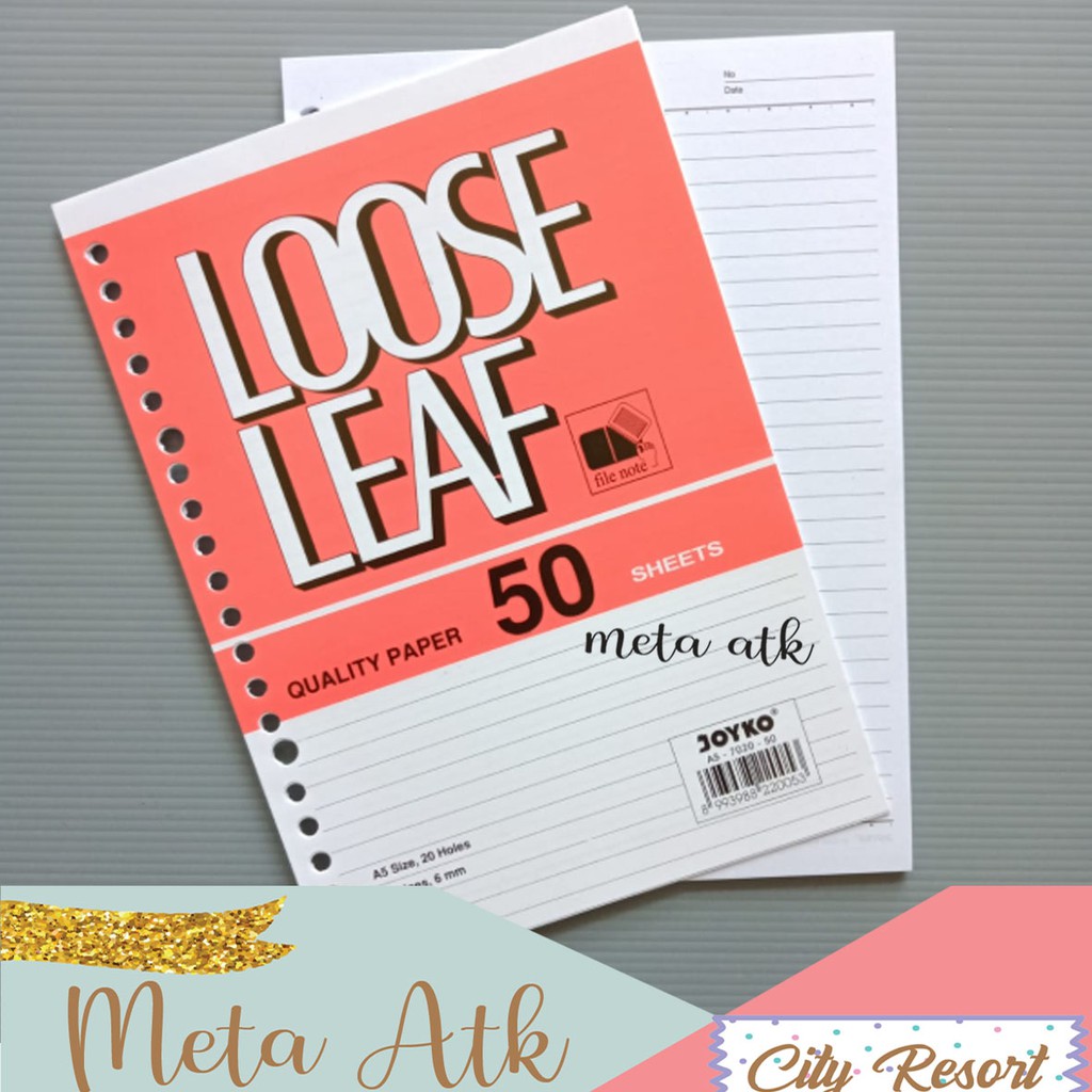 Jual Loose Leaf Isi Kertas File Binder Joyko A Lembar