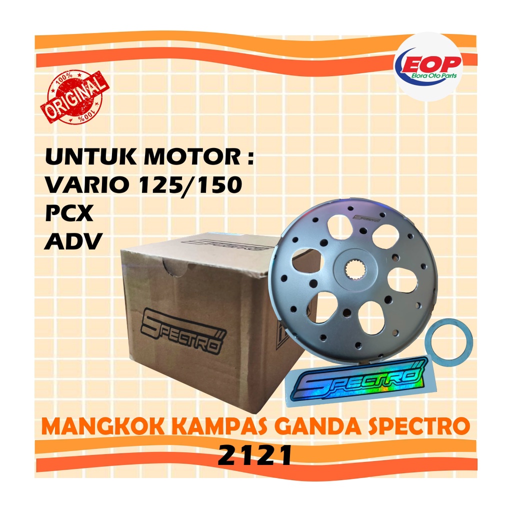 Mangkok Kampas Ganda Original Spectro Vario 125/150 PCX 150 ADV  2121