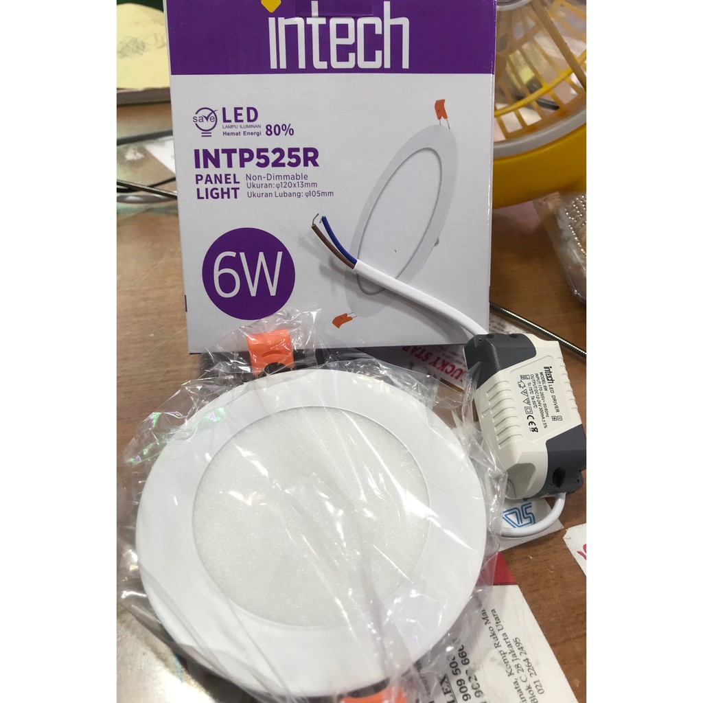 Downlight Lampu Led Panel Intech 6 Watt Inbow (Pemakaian Dalam Plafon)