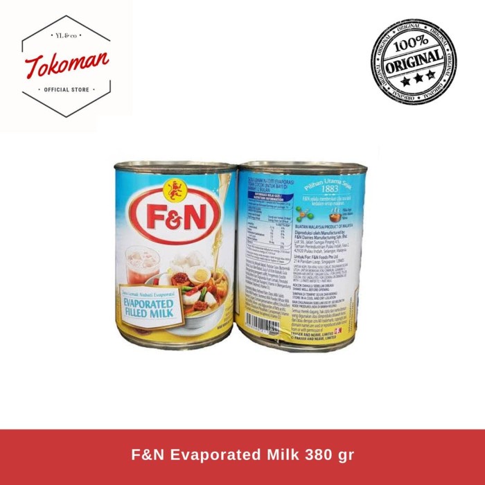 

b2011bb F&N Evaporated Milk 380 Gr / Susu Evaporasi / Pengganti Santan Xa201As