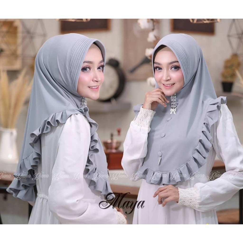 PROMO!!! Jilbab Instan Siria Series 1Slup Jersey Antem Tammia Rempel Depan Praktis Rumba-2