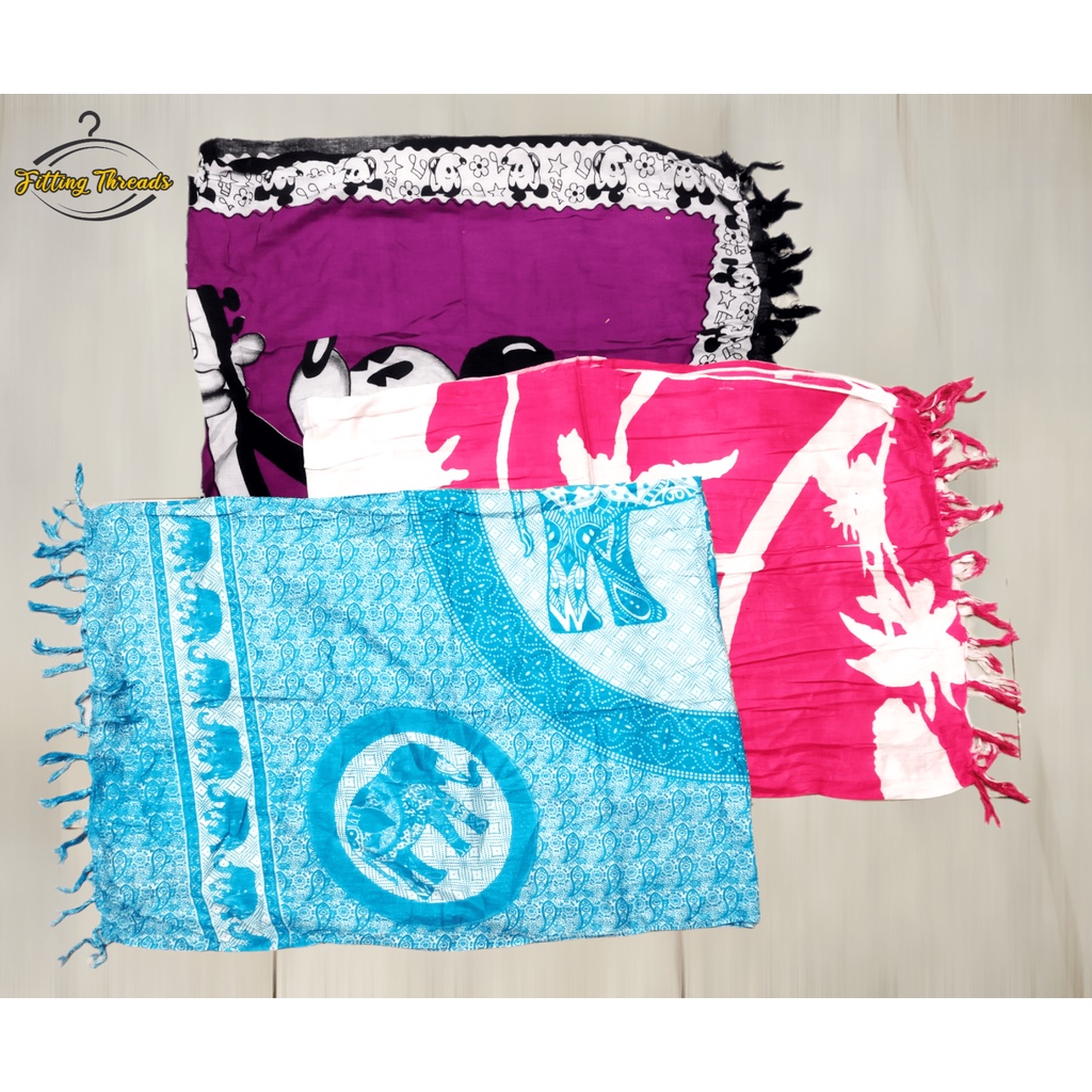 Kain Pantai Bali Hawai Motif Rumbai