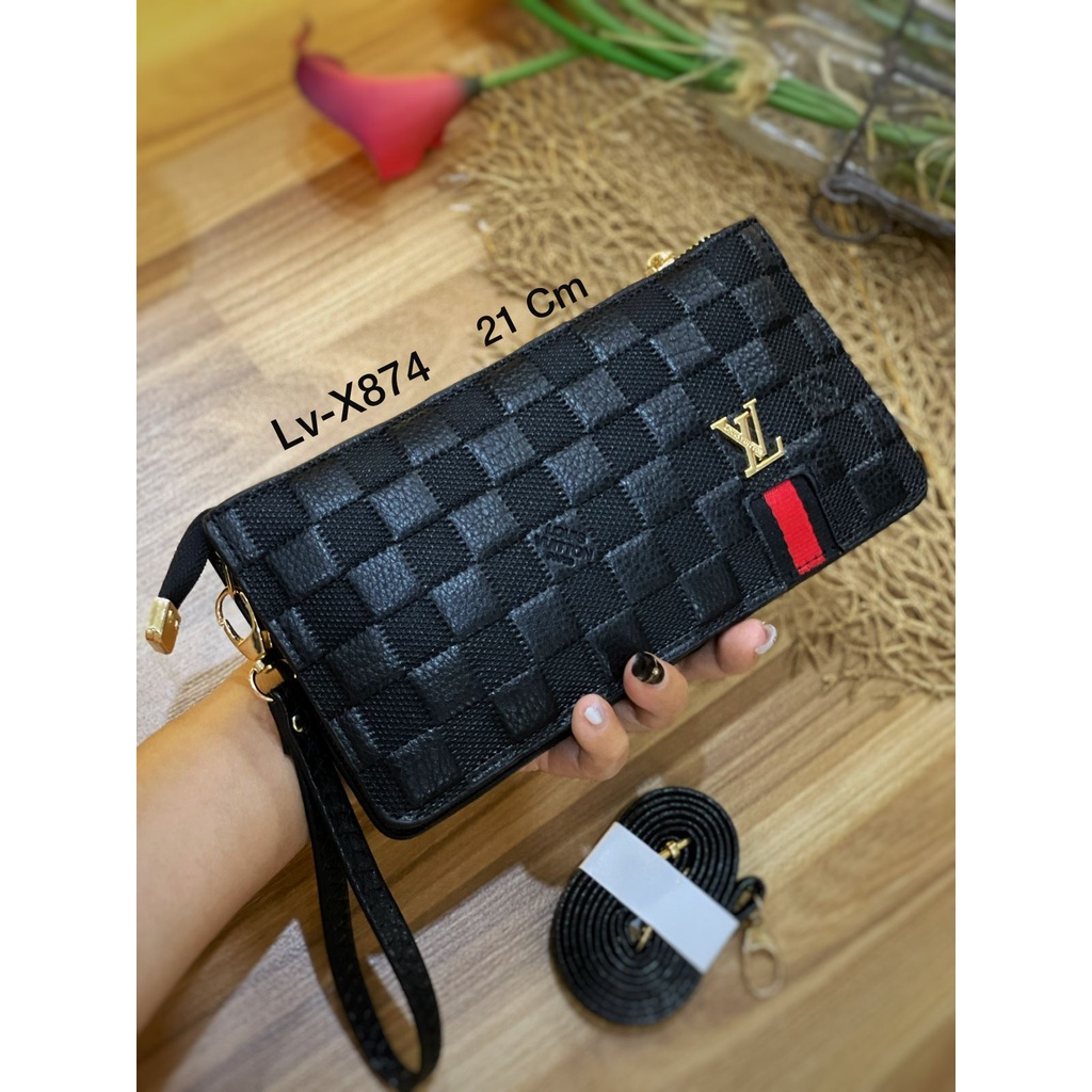 Dompet pouch 3ruang / dompet slempang import / clutch dan handbag slempang