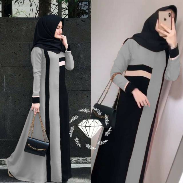 ORIGINAL!!  ALAIKA gamis busui / abaya remaja / gamis arab  tersedia ukuran kecil hingga jumbo