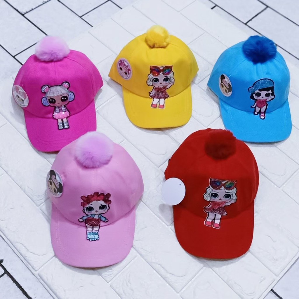 KIANJAYACOLLECTION89 - TOPI ANAK LOL POM POM - BISA MENYALA LED TERMURAH !!!