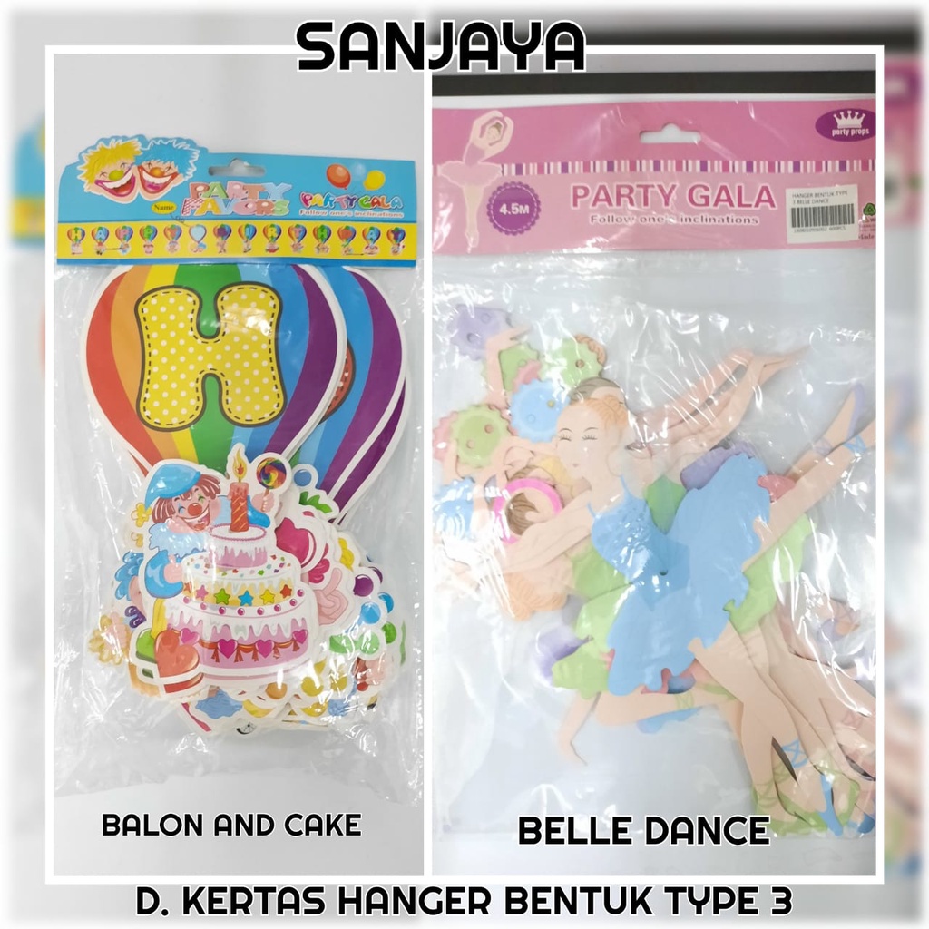 Banner Flag Happy Birthday / Bunting Flags Tulisan Happy Birthday / Banner Ulang Tahun / Decoration Kertas Hanger Bentuk Type 3