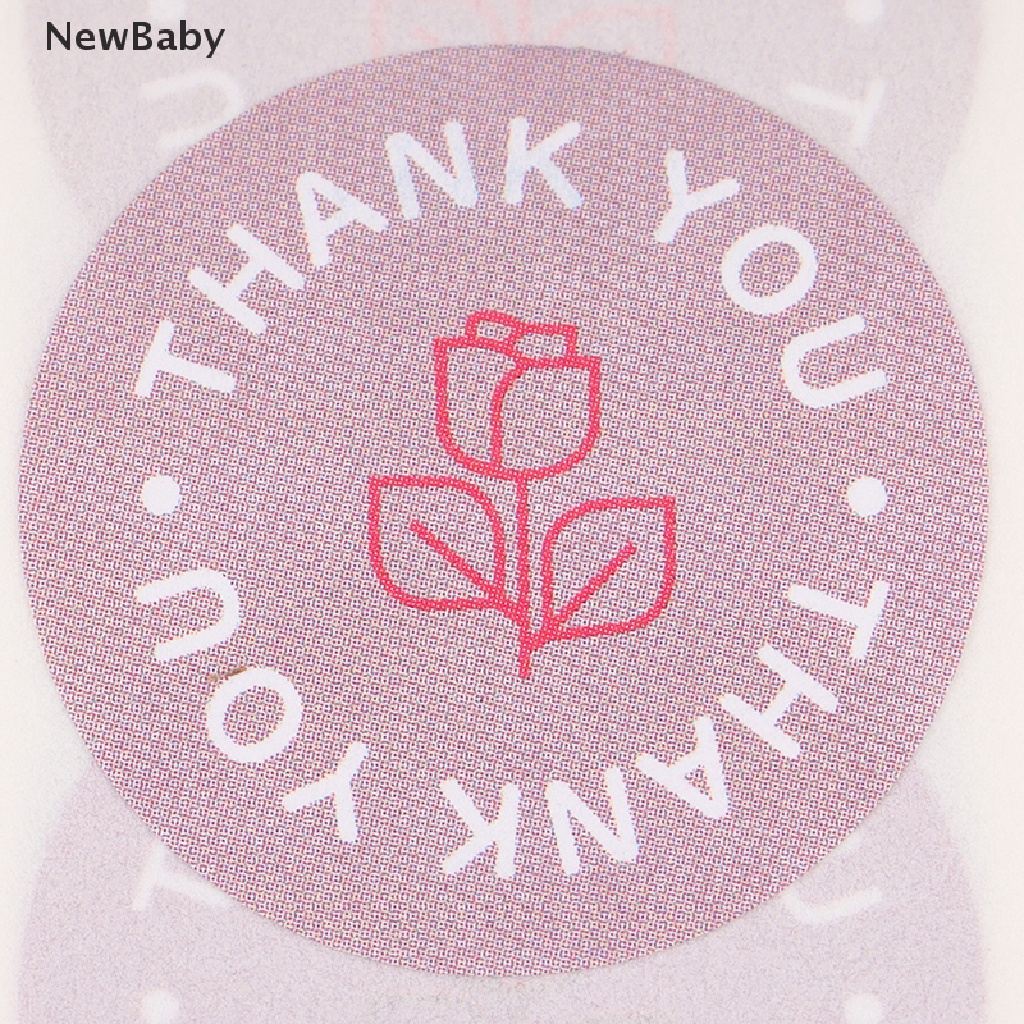New 500pcs Stiker Label Motif Bungatulisan thank you Untuk Dekorasi Bukuscrapbookhadiah