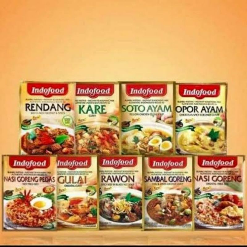 Bumbu instan indofood rendang / gulai / opor / kari / rawon