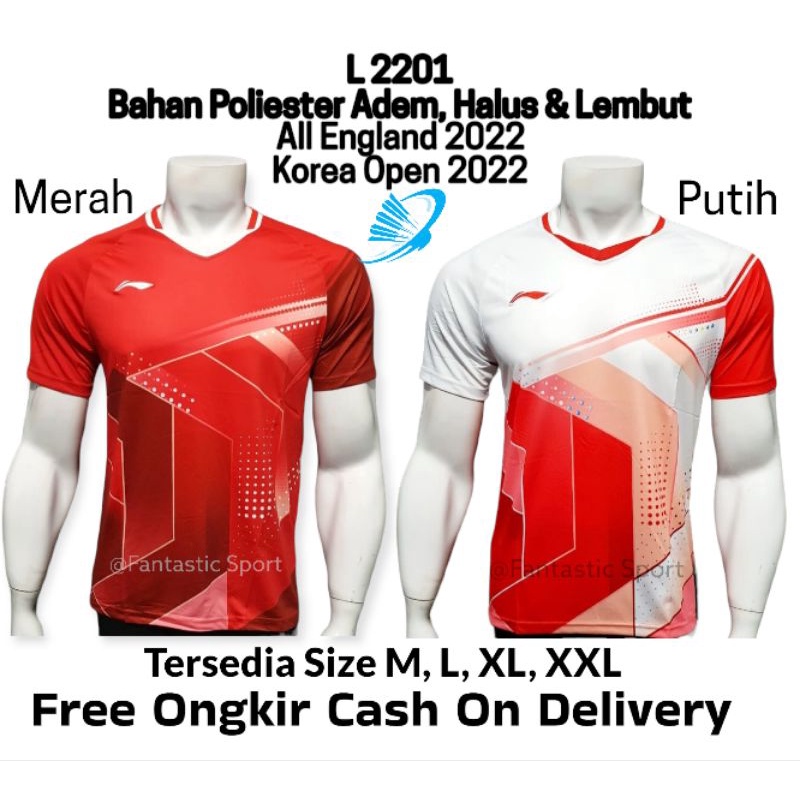 [COD] BAJU BADMINTON L 2201 GRADEORI IMPORT KAOS BULUTANGKIS PRIA ALL ENGLAND ATASAN OLAHRAGA COWOK 
