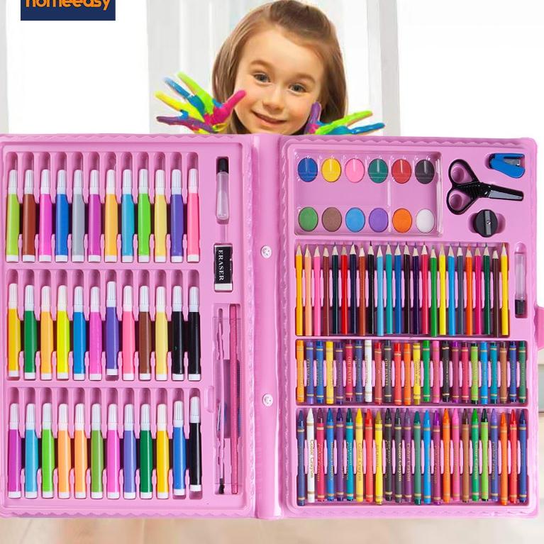 

(N-ENY> (♥> Homeeasy Oil Pastel Crayon 150 Macam Warna Set Koper 150 in 1 Cocok Untuk - CP4 (★★★★★>