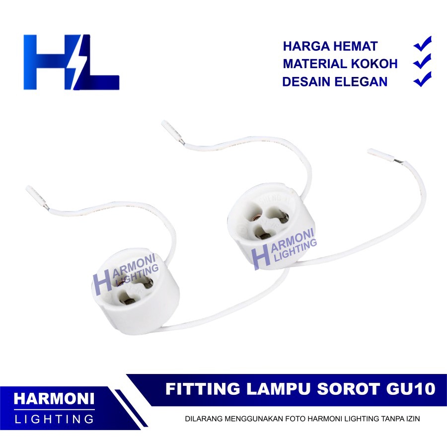 Fitting Lampu Sorot Spotlight Halogen GU10