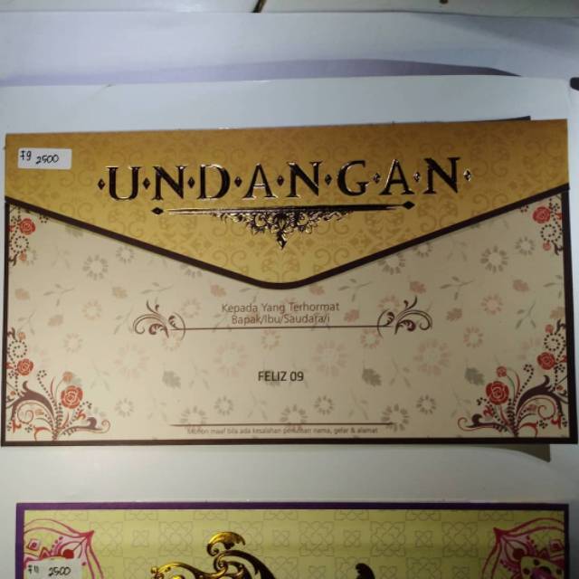 

Undangan Model Amplop [FaqihPrinting By Feliz]
