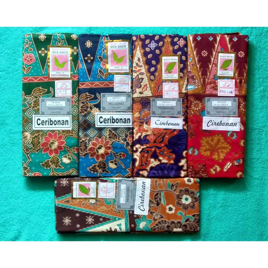 KAIN SARUNG WANITA DAUN MUDA / SARUNG BATIK PEREMPUAN / BATIK CIREBONAN PRIMISIMA CAP CENT MURAH