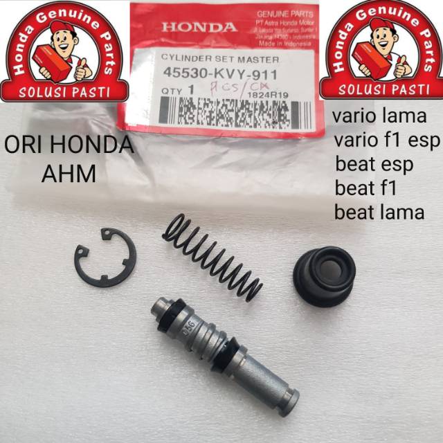 45530-KVY-911 master rem kit cylinder set master vario 110 f1 vario old beat f1 beat old ori honda ahm asli honda