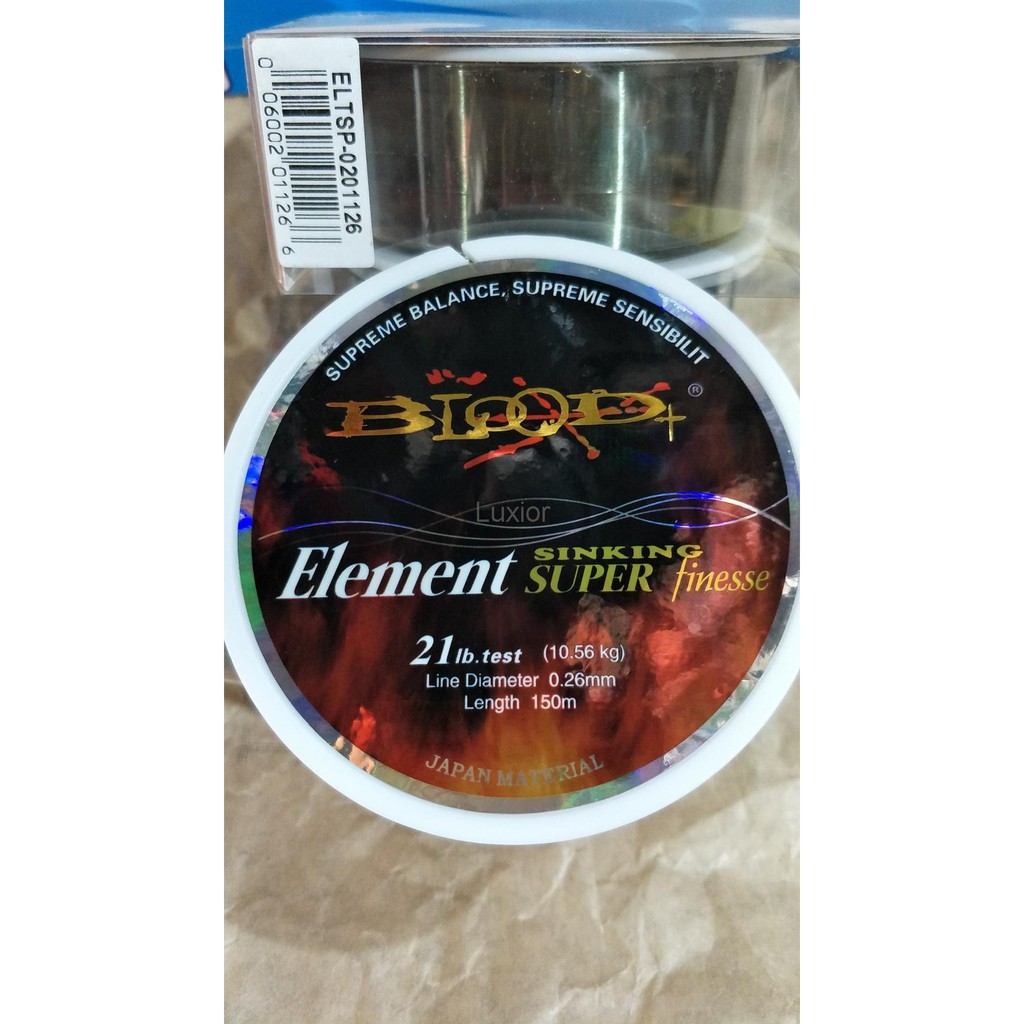 SENAR PANCING BLOOD ELEMENT 150 METER BAHAN JAPAN 100% ORIGINAL SUPER SINKING KECIL KUAT MUDAH TENGG