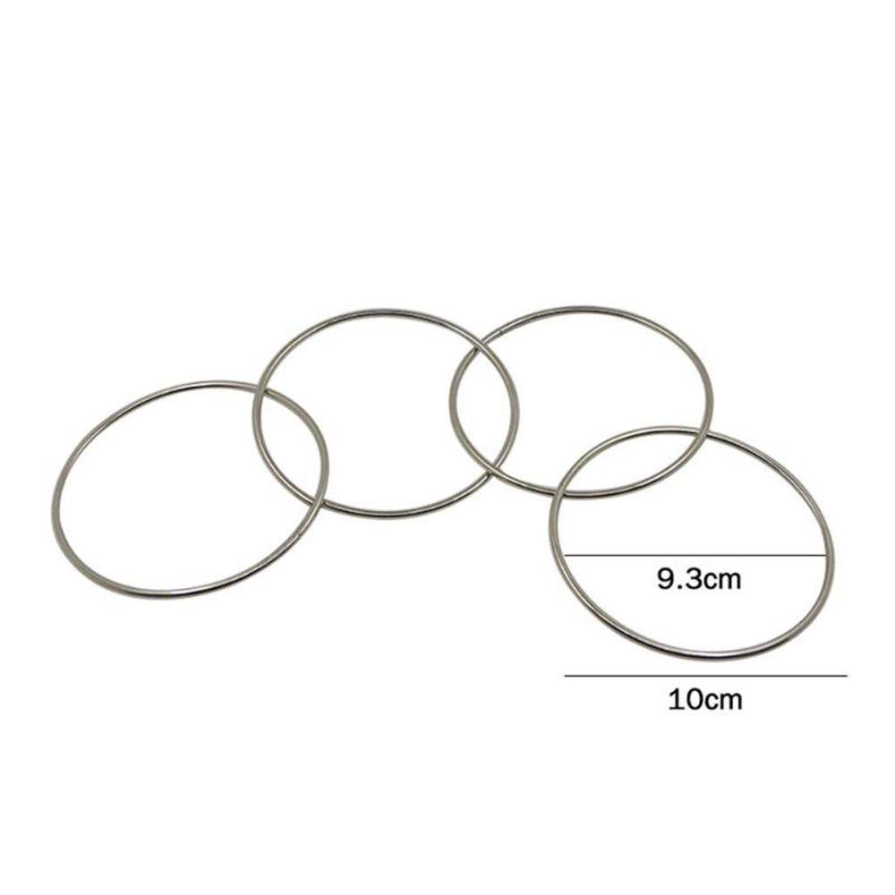 Mxbeauty Cincin Ajaib Magic Tools 4pcs Mainan Bermain Trik Sulap Magic Linking Hoops Alat Peraga Sulap Magic Iron Hoops