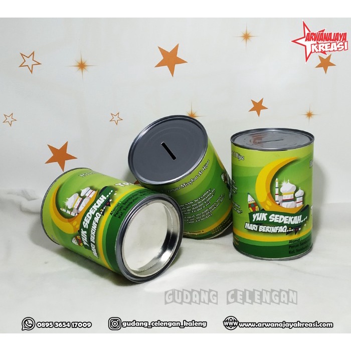 CELENGAN- CELENGAN KALENG BUKA TUTUP BESAR BERKARAKTER COSTUM -CELENGAN.