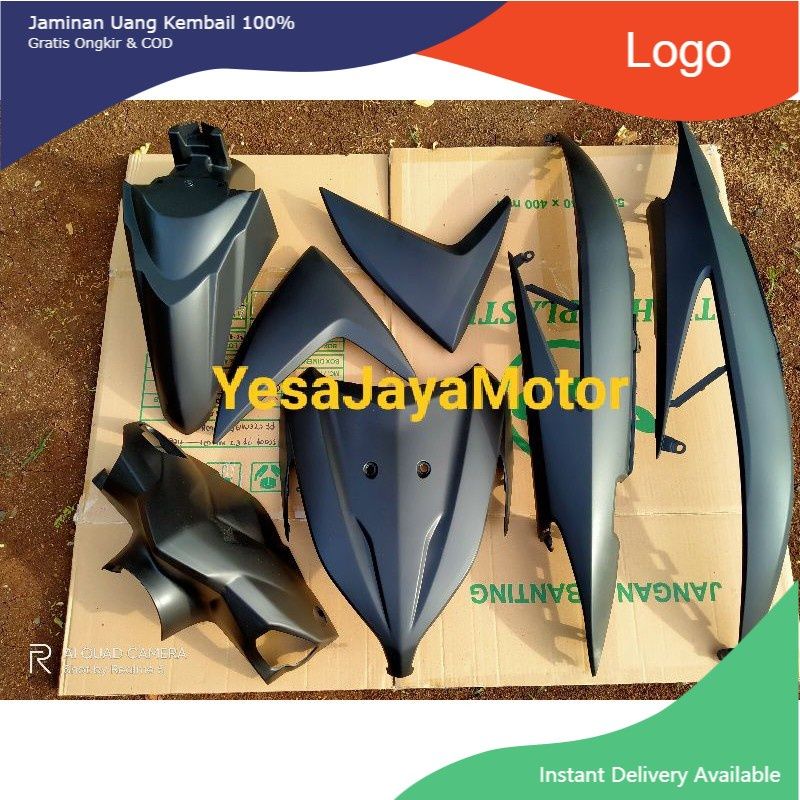 Body Halus Vario 110 Fi LED Warna Hitam Doff Polos