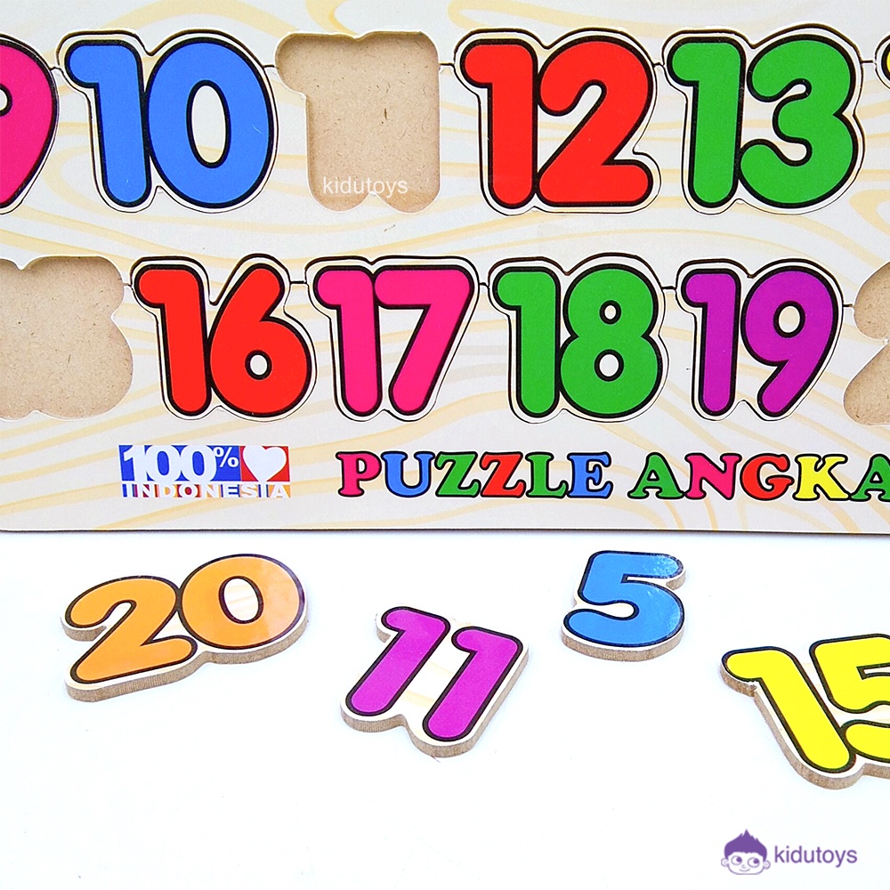 Mainan Puzzle Kayu Edukasi Huruf Hijaiyah Arab Kapital Besar Angka ABC 123 Number Letter Wooden Puzzle Kidu Toys