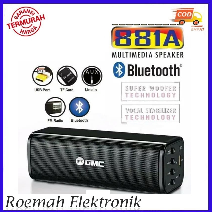 SPEAKER BLUETOOTH PORTABLE GMC-881A GMC RAJANYA SPEAKER BLUETOOTH