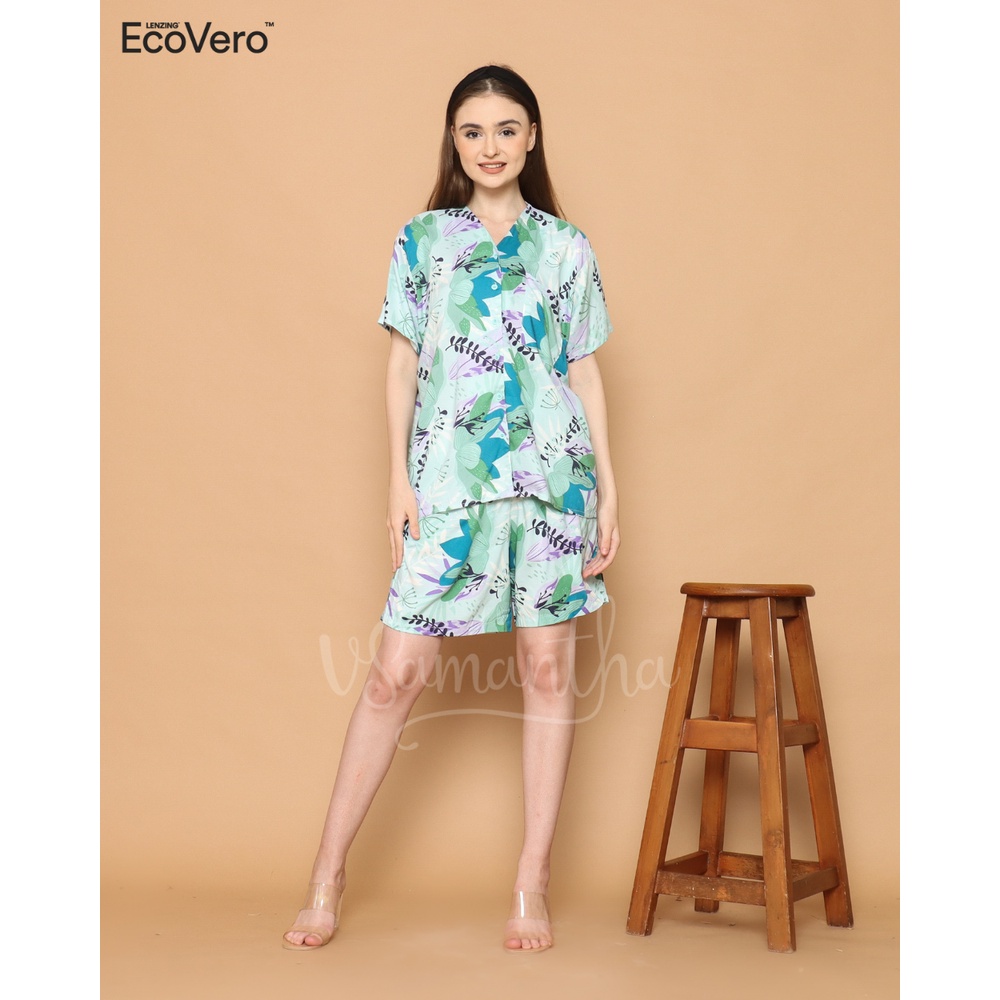 vSamantha - Pajamas Piyama One Set Ecovero Keiko Green Tea