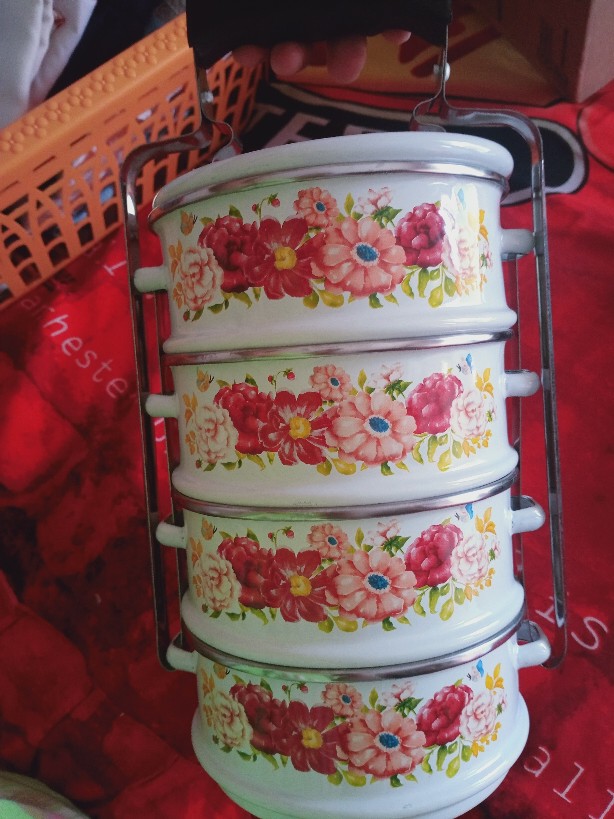 Rantang Susun Enamel Ukuran 14 Susun 4 Maspion