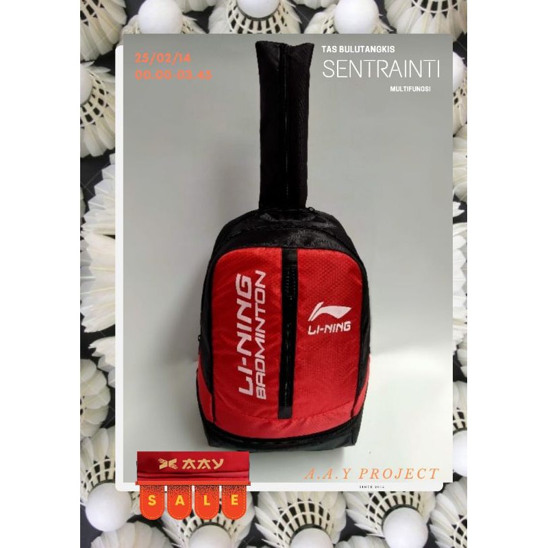 Tas raket bulutangkis thermo / Ransel lining multifungsi