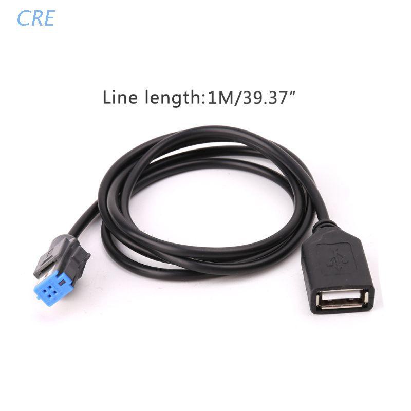 CRE  4-pin Car USB Cable Adapter Extension Cord For Nissan Teana Qashqai CD Audio Radio Player